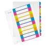 Leitz Indices Printable PP A4+ 1-10 WOW, Numeric tab index, Polipropylen (PP), Wielokolorowy, Pozioma, A4 Maxi, 245 mm