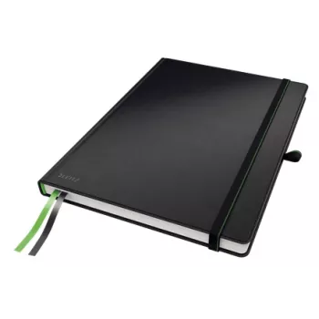 Leitz Notebook Complete A4 w kratkę 96 g/m² 80 kartek, czarny, A4, 80 kartek, 96 g/m², papier w kratkę, twarda oprawa