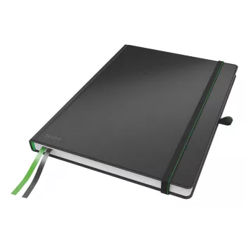 Leitz Notebook Complete A4 w linie 96 g/m² 80 kartek, czarny, A4, twarda oprawa