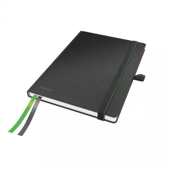 Leitz Notebook Complete A5 w kratkę 96 g 80 kartek, czarny, A5, 80 kartek, 96 g/m², w kratkę, twarda oprawa