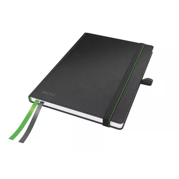 Leitz Notebook Complete A5 w linie, 96 g, 80 arkuszy, Czarny, A5, Twarda oprawa
