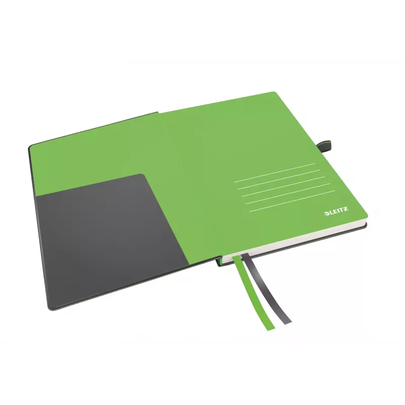 Leitz Notebook Complete A5 w linie, 96 g, 80 arkuszy, Czarny, A5, Twarda oprawa