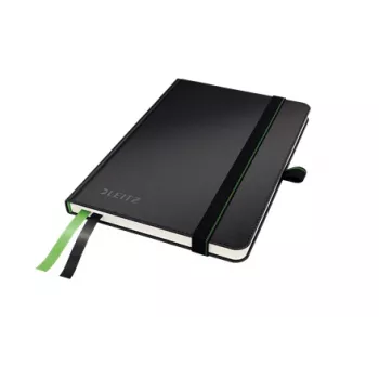 Leitz Notebook Complete A6 w kratkę 96 g/m² 80 arkuszy, Czarny, A6, 80 arkuszy, 96 g/m², Papier w kratkę, Twarda oprawa