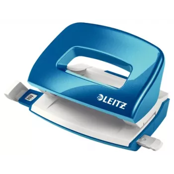 Leitz NeXXt Dziurkacz WOW Mini 2-otworowy / 10 arkuszy, 10 arkuszy, Niebieski, Plastik, 8 cm, 5,5 mm, A4