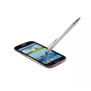 Leitz Stylus pens 2 w 1 Complete do urządzeń z ekranem dotykowym, Uniwersalny, Dowolna marka, Srebrny, iPad, Aluminium, Silikon, 10 g