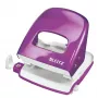 Leitz NeXXt dziurkacz WOW 5008 metalowy 2-otworowy / 30 arkuszy, 30 arkuszy, fioletowy, metal, 8 cm, 5,5 mm, A5