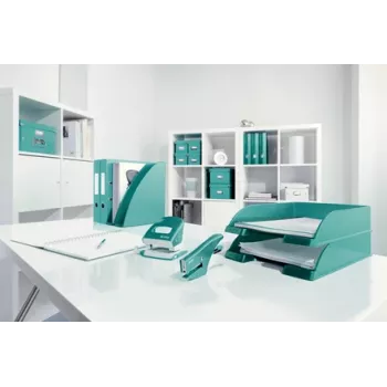 Leitz WOW Zszywacz, 15 kartek, Turkusowy, P2, Nr 10, 80 g/m², 4,95 cm, Tylne ładowanie