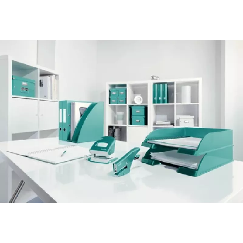 Leitz WOW Zszywacz, 15 kartek, Turkusowy, P2, Nr 10, 80 g/m², 4,95 cm, Tylne ładowanie