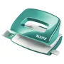 Leitz NeXXt Dziurkacz WOW Mini 2-otworowy / 10 arkuszy, 10 arkuszy, Turkusowy, Szary, Plastik, 8 cm, 5,5 mm, A4