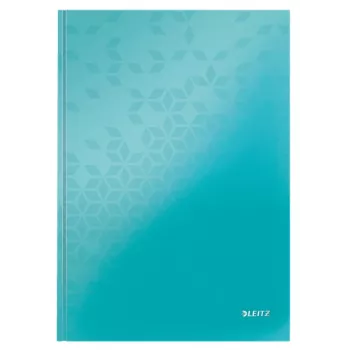 Notatnik Leitz WOW A4 w linie, twarda oprawa, 90 g, 80 kartek, wzór, niebieski, A4, 80 kartek, 80 g/m², papier w linie