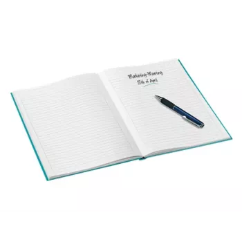 Notatnik Leitz WOW A4 w linie, twarda oprawa, 90 g, 80 kartek, wzór, niebieski, A4, 80 kartek, 80 g/m², papier w linie