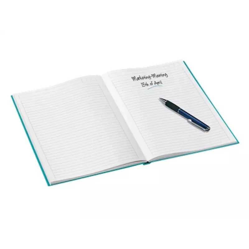 Notatnik Leitz WOW A4 w linie, twarda oprawa, 90 g, 80 kartek, wzór, niebieski, A4, 80 kartek, 80 g/m², papier w linie