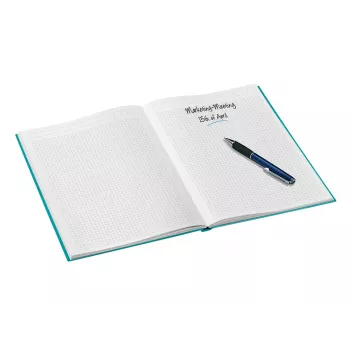 Leitz Notebook WOW A4 Squared with hardcover 90g/80sheets, Wzór, Niebieski, A4, 80 arkuszy, 80 g/m², Papier w kratkę