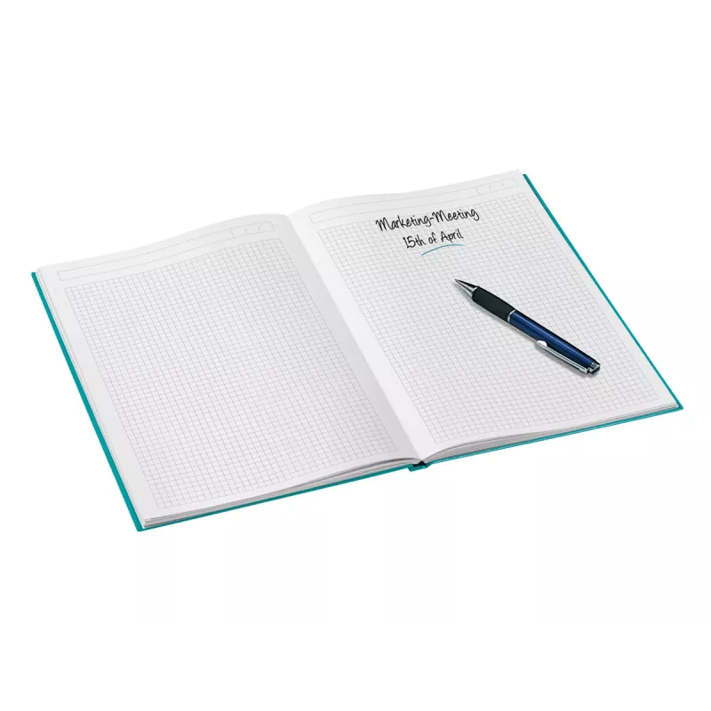 Leitz WOW Notatnik A5 w kratkę z twardą okładką, Wzór, Niebieski, A5, 80 arkuszy, 80 g/m², Papier w kratkę