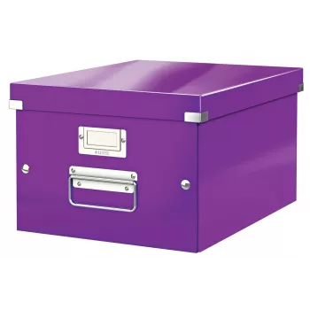 Leitz Click & Store WOW średni pojemnik do przechowywania, fioletowy, karton, 16,7 L, 281 mm, 200 mm, 265 x 335 x 188 mm