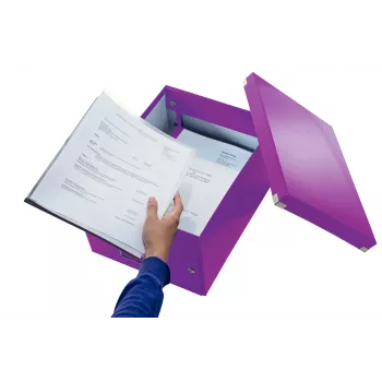 Leitz Click & Store WOW średni pojemnik do przechowywania, fioletowy, karton, 16,7 L, 281 mm, 200 mm, 265 x 335 x 188 mm