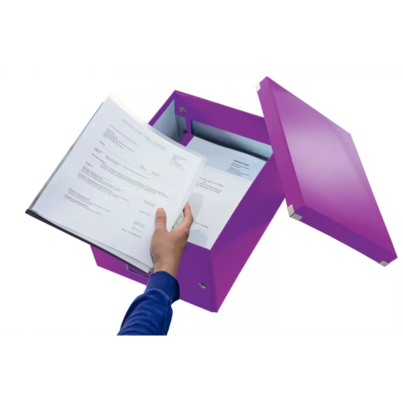 Leitz Click & Store WOW średni pojemnik do przechowywania, fioletowy, karton, 16,7 L, 281 mm, 200 mm, 265 x 335 x 188 mm