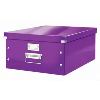 Leitz Click & Store WOW Duże pudełko do przechowywania, fioletowe, karton, 1,28 kg