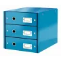 Leitz Click & Store WOW Szafka z szufladami (3 szuflady), niebieska, karton, 2,21 kg