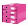 Leitz Click & Store WOW szafka z szufladami (4 szuflady), różowa, karton, 2,49 kg