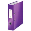 Leitz Szeroki segregator 180° WOW POB/Laminowany A4/80mm, A4, Karton, Fioletowy, 600 arkuszy, 80 g/m², 8 cm