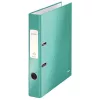 Leitz Segregator dźwigniowy 180° WOW POB/Laminowany A4/50 mm, A4, Karton, Turkusowy, 350 arkuszy, 80 g/m², 5 cm