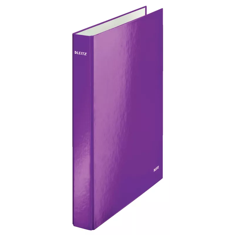 Leitz Ringbinder WOW Laminowany A4+ 2DR/25mm, A4, Karton, Fioletowy, Biały, 250 arkuszy, 80 g/m²