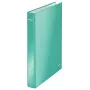 Leitz Ringbinder WOW Laminated A4+ 4DR/25mm, A4, Carton, Metaliczny, Turkusowy, 230 arkuszy, 80 g/m², 2,5 cm