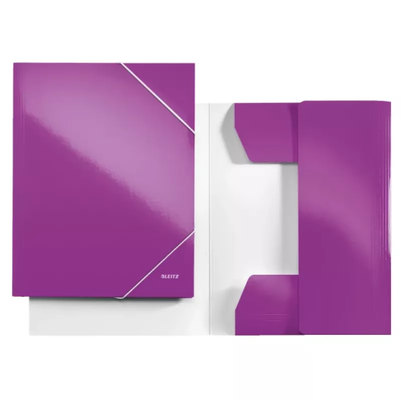 Leitz 3-Flap Folder WOW Card/POB A4, A4, Polipropylen (PP), Fioletowy, 250 arkuszy, 80 g/m², Papier