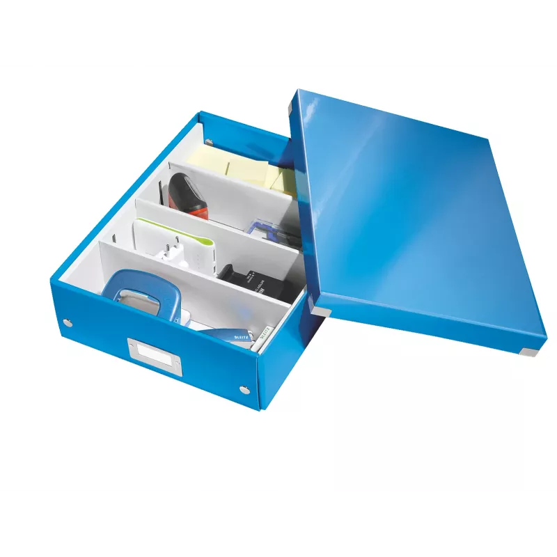 Leitz Click & Store WOW średnie pudełko organizera, niebieski, karton, 880 g