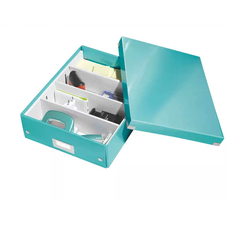 Leitz Click & Store WOW średni pudełko organizacyjne, niebieski, karton, 880 g