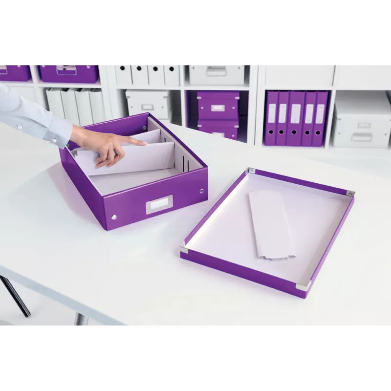 Leitz Click & Store WOW średnie pudełko organizera, fioletowy, karton, 880 g