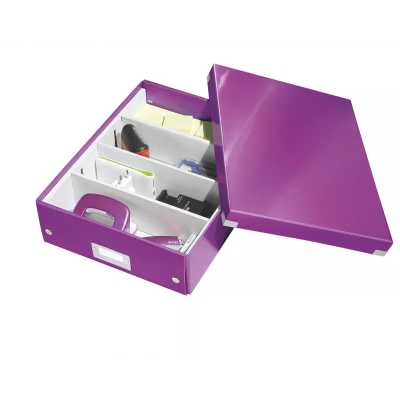 Leitz Click & Store WOW średnie pudełko organizera, fioletowy, karton, 880 g