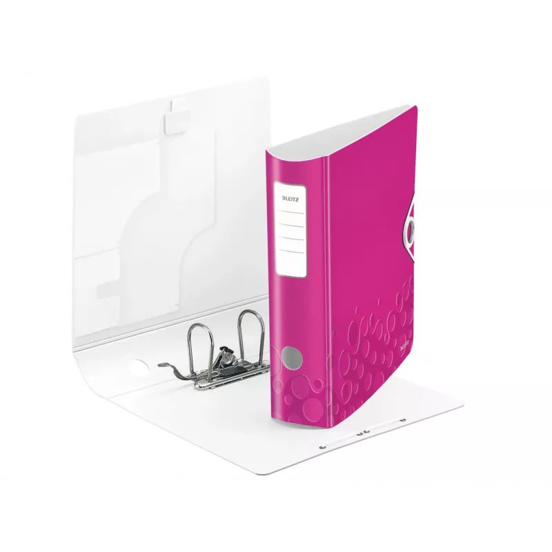 Leitz Segregator dźwigniowy Active PP WOW A4/80mm, A4, Polyfoam, różowy, 500 arkuszy, 80 g/m², 8.2 cm