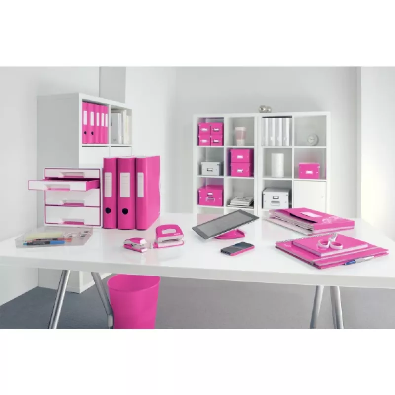 Leitz Segregator dźwigniowy Active PP WOW A4/80mm, A4, Polyfoam, różowy, 500 arkuszy, 80 g/m², 8.2 cm