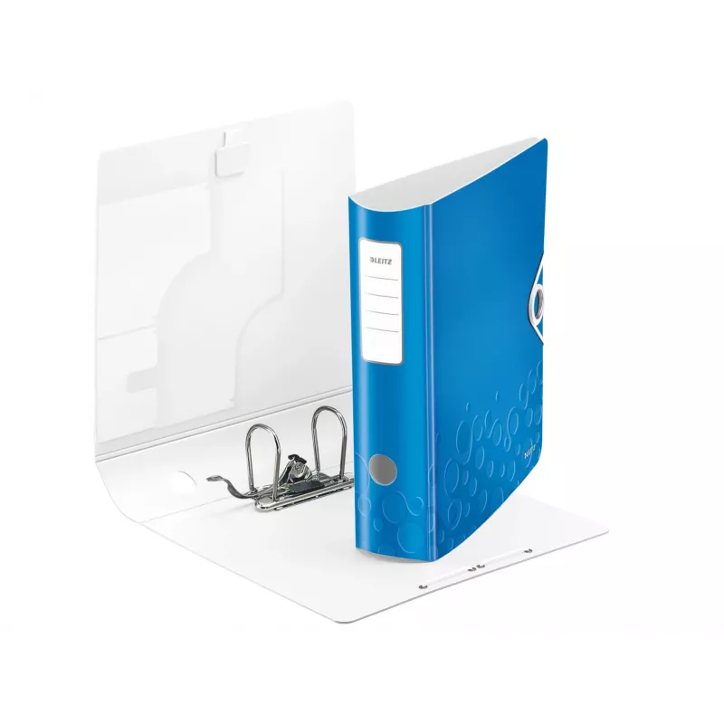 Leitz Segregator dźwigniowy Active PP WOW A4/80mm, A4, pianka polipropylenowa, niebieski, 500 arkuszy, 80 g/m², 8,2 cm