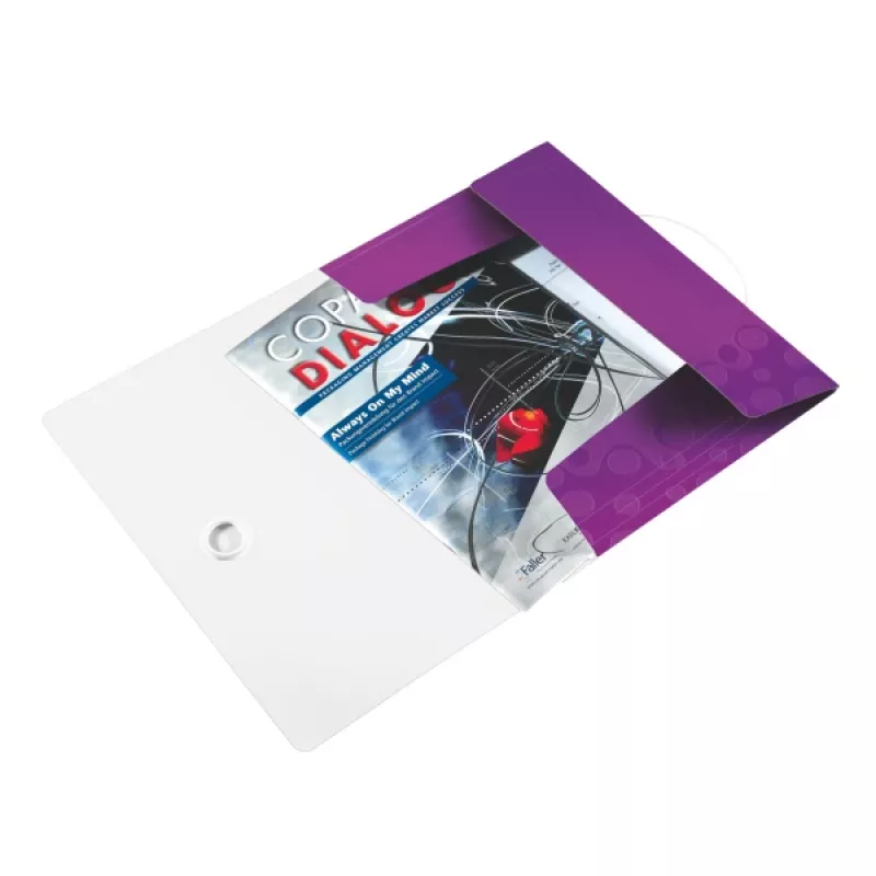 Leitz 3-Flap Folder WOW PP A4, A4, Polipropylen (PP), Metaliczny, Fioletowy, Pionowa, 150 arkuszy, 235 mm