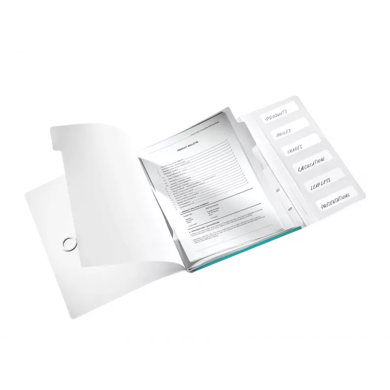 Leitz Divider Book WOW PP 6 zakładek, A4, Polipropylen (PP), Niebieski, Metaliczny, 200 arkuszy, 260 mm, 17 mm