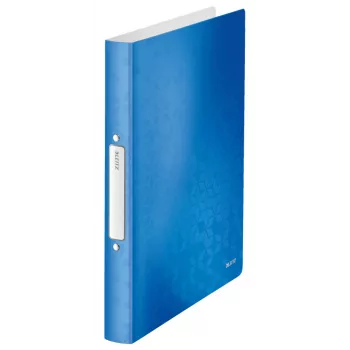 Leitz Ringbinder WOW PP A4 2RR/25mm, A4, okrągłe pierścienie, polipropylen (PP), niebieski, metaliczny, biały, 190 arkuszy
