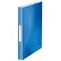 Leitz Ringbinder WOW PP A4 2RR/25mm, A4, okrągłe pierścienie, polipropylen (PP), niebieski, metaliczny, biały, 190 arkuszy