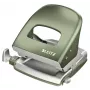 Leitz NeXXt Hole Punch Style, dziurkacz 2-otworowy na 30 arkuszy, metalowy, zielony, srebrny, 8 cm, A6