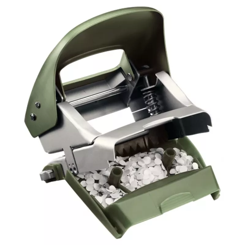 Leitz NeXXt Hole Punch Style, dziurkacz 2-otworowy na 30 arkuszy, metalowy, zielony, srebrny, 8 cm, A6