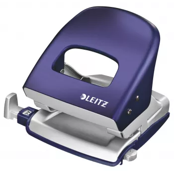 Dziurkacz Leitz Style NeXXt, metalowy na 2 otwory, 30 arkuszy, niebieski, 8 cm, A6, 380 g, 107 x 100 x 137 mm