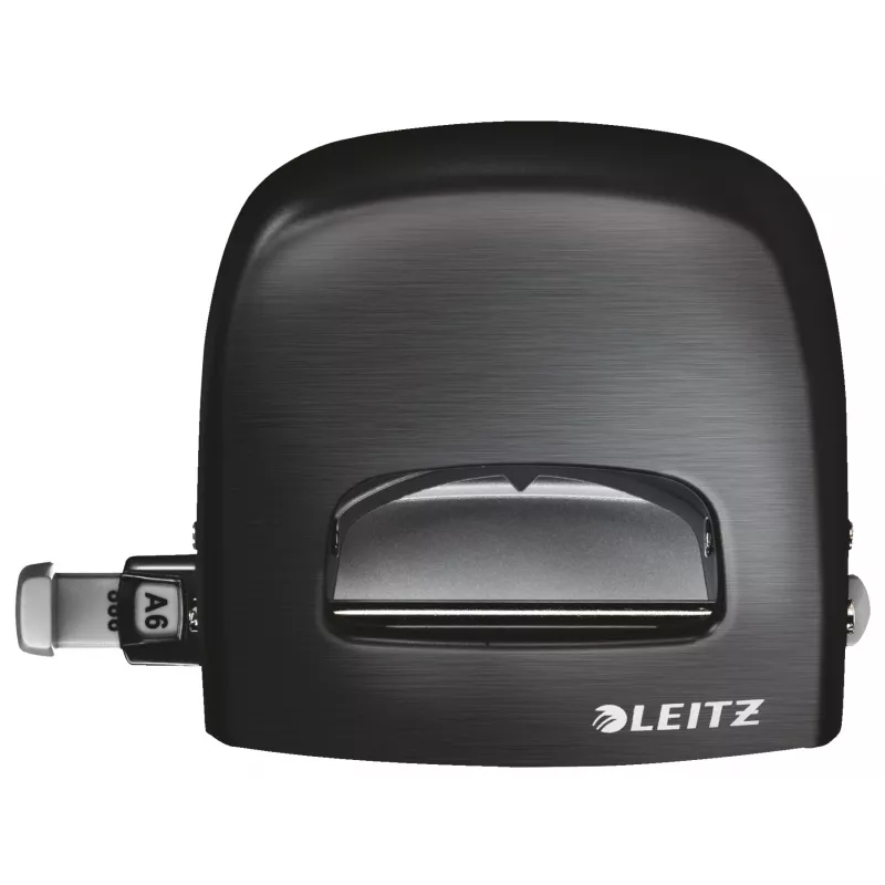 Leitz dziurkacz Style NeXXt, 2-otworowy 30 arkuszy Metalowy, 30 arkuszy, Czarny, 8 cm, A4, 380 g, 107 x 100 x 137 mm