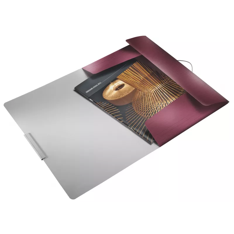 Leitz 3-Flap Folder Style PP A4, A4, Polipropylen (PP), Czerwony, 150 arkuszy, 80 g/m², Gumka