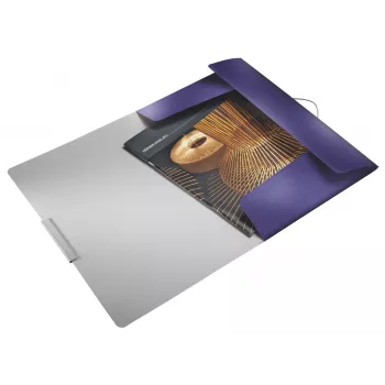 Leitz 3-Flap Folder Style PP A4, A4, Polipropylen (PP), Niebieski, 150 arkuszy, 80 g/m², Gumka