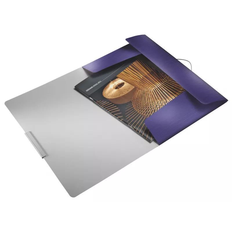 Leitz 3-Flap Folder Style PP A4, A4, Polipropylen (PP), Niebieski, 150 arkuszy, 80 g/m², Gumka