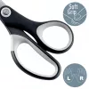 Nożyczki Leitz Titanium Quality 150 mm, dla dorosłych, proste cięcie, pojedyncze, czarne, metaliczne, stal nierdzewna, tytan