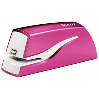 Leitz NeXXt Zszywacz zasilany bateryjnie WOW 5566, 10 arkuszy, 1 cm, tworzywo sztuczne, różowy, biały, bateria, 50 mm