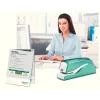Leitz NeXXt Zszywacz bateryjny WOW 5566, 10 arkuszy, 1 cm, tworzywo sztuczne, niebieski, biały, bateria, 50 mm